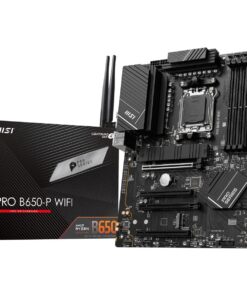 MSI PRO B650-P WiFi ProSeries Motherboard (AMD AM5, ATX, DDR5, PCIe 4.0, M.2, SATA 6Gb/s, USB 3.2 Gen 2, HDMI/DP, Wi-Fi 6E, AMD Ryzen 7000 Series Desktop Processors)