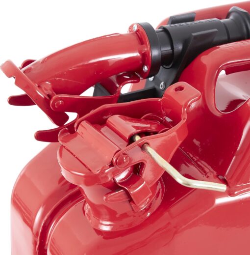 Wavian 5.3 Gallon 20 Liter Authentic CARB Fuel Jerry Can w/Spout, Wavian USA Authentic NATO Jerry Can and Spout System - Rust-Proof, Red, 5 Gallon Gas Cans for Gasoline, Pack of 2 - Image 7