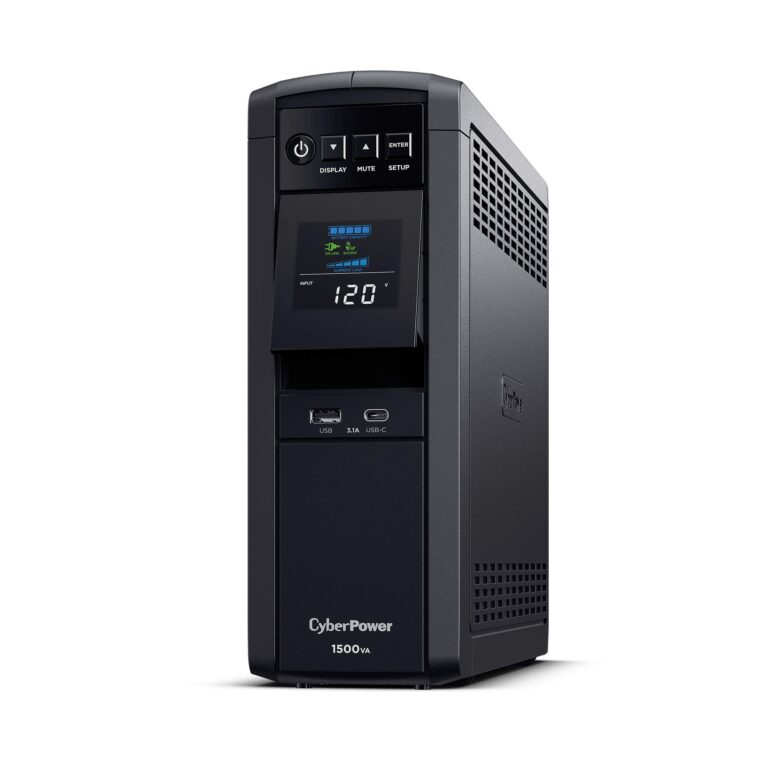 CyberPower CP1500PFCLCD PFC Sinewave UPS System, 1500VA/1000W, 12 Outlets, AVR, Mini Tower,Black - Image 8