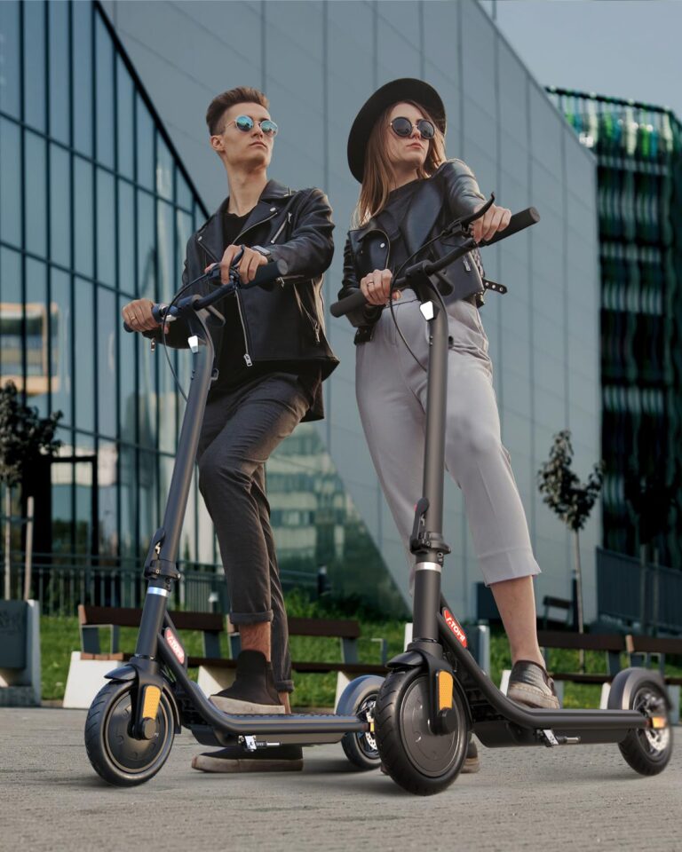 Atomi Electric Scooter E20, 500W Motor Electric Scooter with 19 Miles Long Range, 15.6 Mph Speed, Portable Folding Commuting Scooter for Adults with Double Braking System and Smart App - Image 2