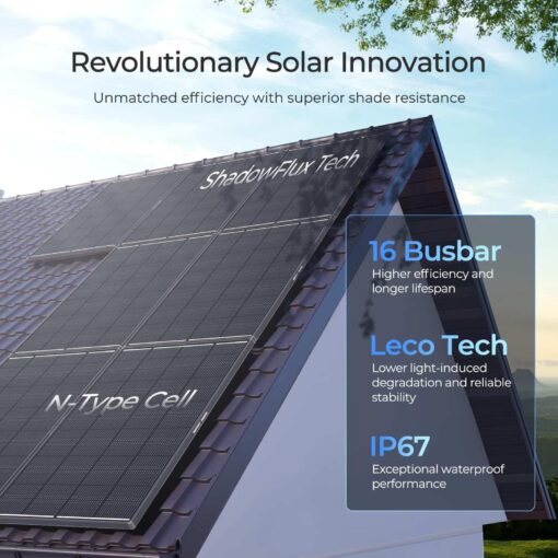 Renogy 200W ShadowFlux Anti-Shading N-Type Solar Panel, 12V 200 Watt Solar Panel 25% High-Efficiency, PV Module Power Charger for RV Marine Rooftop Farm Battery and Other Off-Grid Applications - Image 7