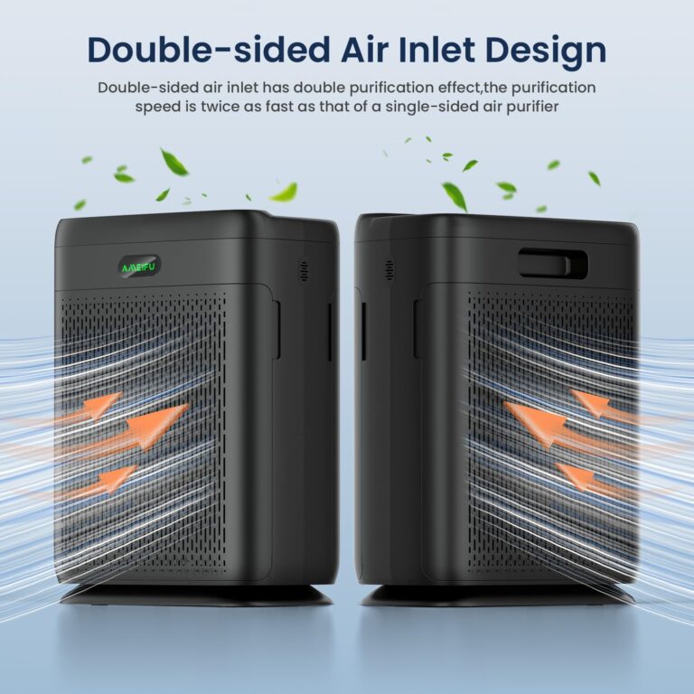 Air Purifiers for Home Large Room Up to 3000 Sq Ft, H13 Hepa Double-Sided Air Filter Purifier with PM 2.5 Display Air Quality Sensor, Air Cleaner for Wildfires, Bedroom, Dust, Pets, Smoke, Pollon - Image 6