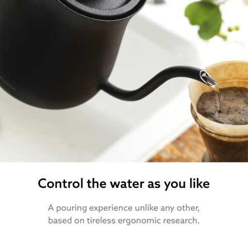BALMUDA The Kettle | Electric Gooseneck Kettle | Lightweight | Stainless Steel | 0.6L (20fl oz) Capacity | Neon Light Indicator | Perfect for Tea and Coffee | US Version | Black - Image 7
