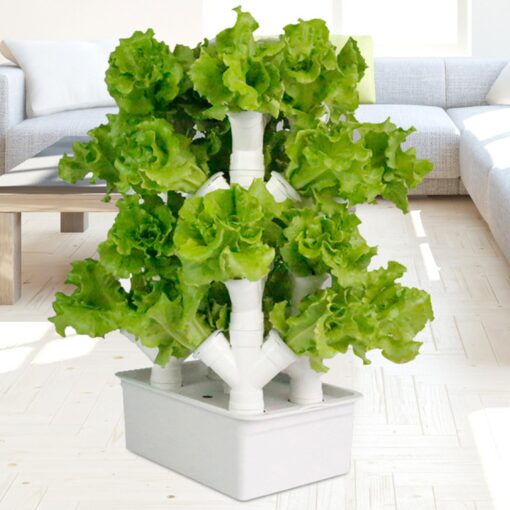 Vertical Grow Tower,Vegetable Plant Tower,2/3/4 Columns Hydroponic Growing Kit, Hydroponic Tower Grow System,Gift for Gardening Lover - Home Grow Herbs,Veggies & Fruit,16/24/32Holes,16Holes