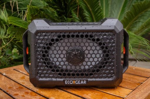ECOXGEAR Defender: Outdoor Portable Bluetooth Speaker, 121dB Massive Sound, Waterproof and Drop Proof, with LED Party Lights, Pair up to 100, 25+ Hours Playtime (Black Oak) - Image 3