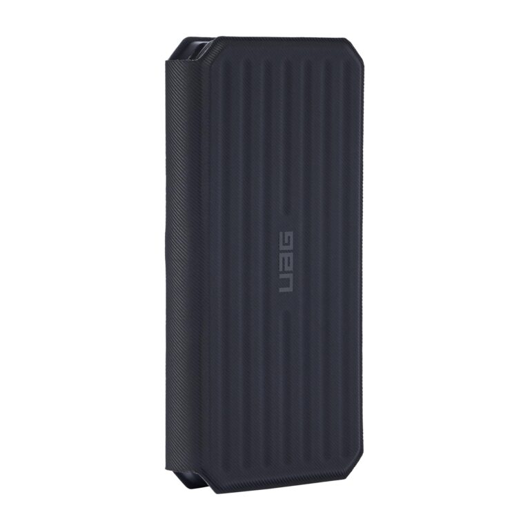 UAG SRGE 3-in-1 Travel Desktop Charger 15W Foldable Wireless Charging Station Compatible with MagSafe for iPhone 15, AirPods, Apple Watch, Black/Gray (25W USB-C PD Charger & Global Adapter Included) - Image 2