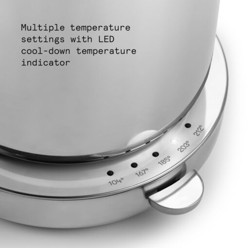 Aarke Kettle | Stainless Steel Hot Water Kettle | 360° Swivel Base | 1.2L / 5 Cups - Steel - Image 5