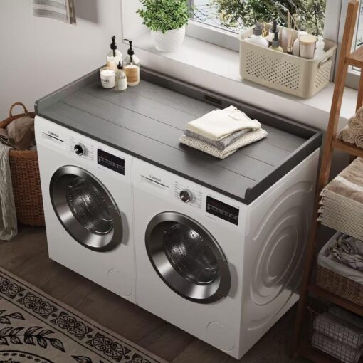ClimbHope Washer Dryer Countertop HDPE No Installation - Washer and Dryer Topper Covers for The Top Laundry Room Organization and Storage Waterproof - Image 2