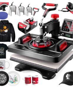 AKEYDIY 8 in 1 Heat Press Machine Professional Sublimation Machine 12" X 15" Swing Away Shirt Printing Heat Transfer Digital Industrial-Quality Heat Press Machine for T Shirts Mug Hat Plate