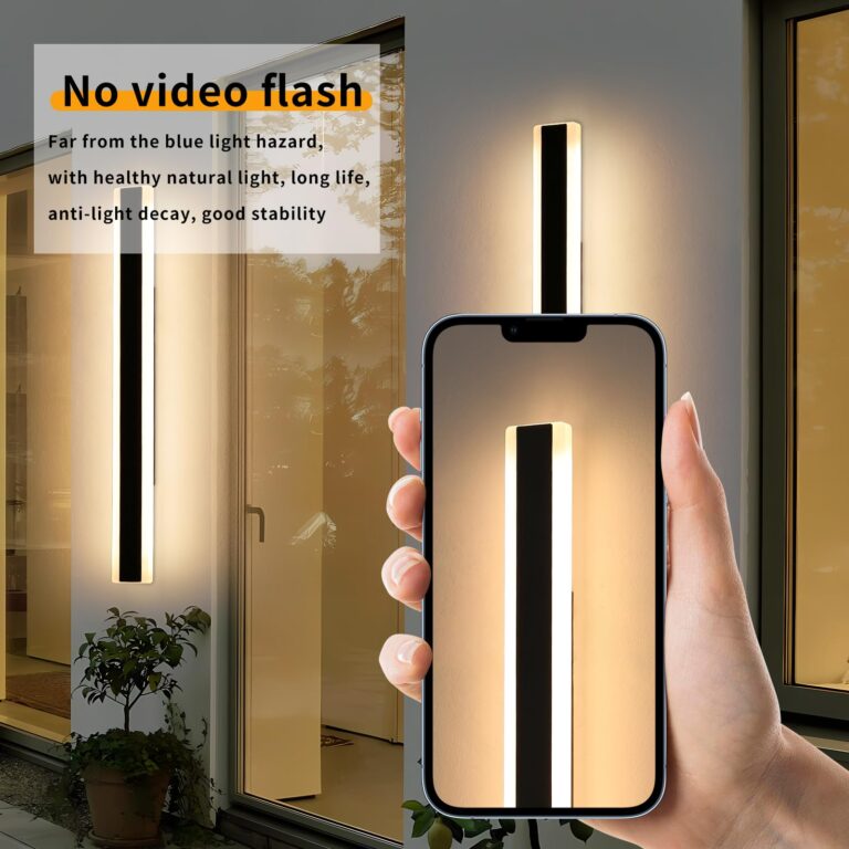 Mikeru 2pack 47.2inch Outdoor Wall Light Fixtures, 10%-100% Dimmable Outdoor Wall Lights Exterior Front Porch Light 3000-6000k Wall Mounted Led Lighting for Basement, Shop,Garage Lighting - Image 3