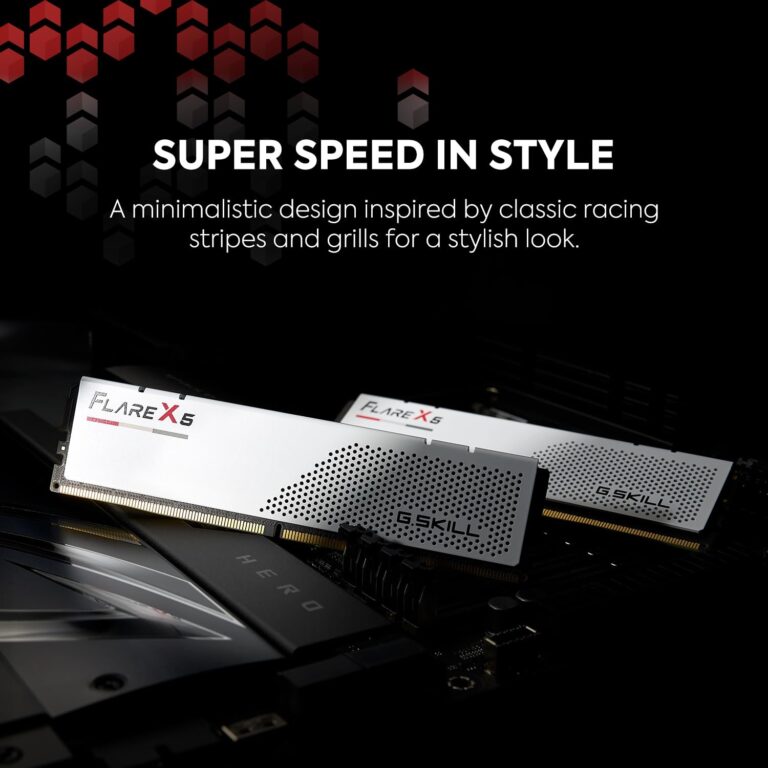 G.SKILL Flare X5 Series (AMD Expo & Intel XMP 3.0) DDR5 RAM 64GB (2x32GB) 6000MT/s CL36-36-36-96 1.35V Desktop Computer Memory U-DIMM - Matte White (F5-6000J3636F32GX2-FX5W) - Image 4