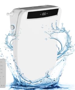 HAWKROWN Bidet Toilet Seat, Heated Toilet Seat Round Shape, Electric Bidet with Warm Water and Dryer, 3 Cleaning Mode, Self-Clean Stainless Steel Nozzle, LED Display, Night Light, Slow Close Lid