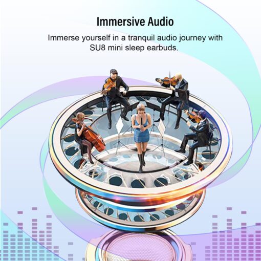 DUSONLAP Sleep Earbuds Bluetooth 5.4 in Ear Light-Weight Headphones, Mini Sleep Headphones Small Design for Side Sleepers, 47H Playtime with Charging Case, Clear Calls Earphones, Gray Blue - Image 7