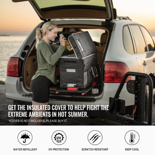 BougeRV 12 Volt Refrigerator With Cover 12V Car Fridge 30 Quart Portable Freezer Compressor Cooler Compressor Freezer, 12/24V DC 110~240V AC, -7℉~50℉ for Truck RV SUV - Image 7