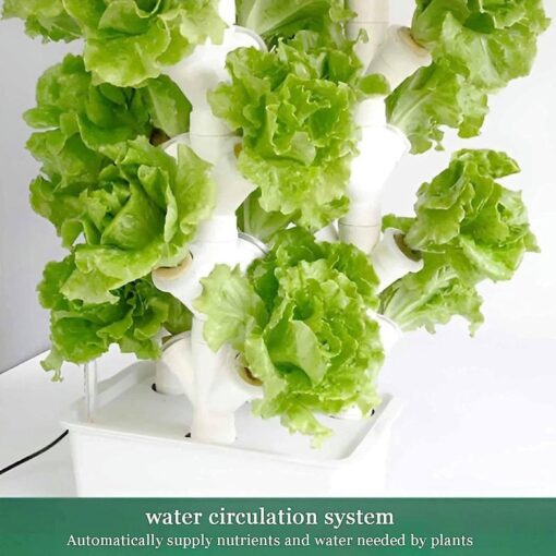 Vertical Grow Tower,Vegetable Plant Tower,2/3/4 Columns Hydroponic Growing Kit, Hydroponic Tower Grow System,Gift for Gardening Lover - Home Grow Herbs,Veggies & Fruit,16/24/32Holes,16Holes - Image 7