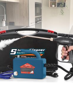 Hapyvergo High Pressure Steam Cleaner - 1700W Handheld Steamer for Cleaning Grout Tile, Hand Held Portable Steam Pressure Washer for Car Auto 110V