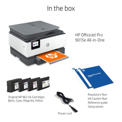 HP OfficeJet Pro 9015e Wireless Color All-in-One Printer with bonus 6 months Instant ink with HP+ (1G5L3A),Gray - Image 8