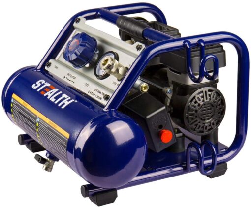 STEALTH Air Compressor 1 Gallon, 1/2HP Max 125 PSI, Induction Motor, 0.8 CFM@90PSI, 1.3 CFM@40PSI, Oil-Free Maintenance Free Light Weight Electric Air Tools for Drilling, Nailing, Grinding, SAUQ-1105 - Image 3