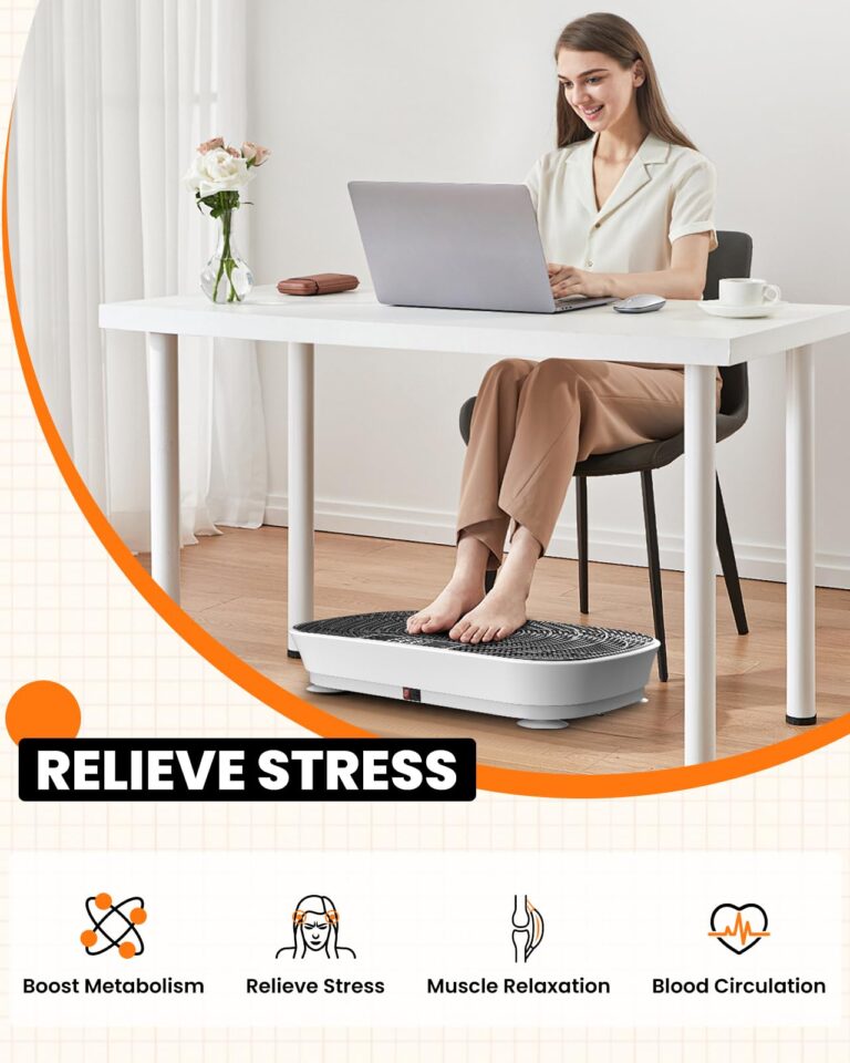 AXEFIT Vibration Plate Exercise Machine - Bluetooth Music & 400LBS Capacity Vibration Plate for Lymphatic Drainage & Weight Loss with 99 Speed Levels, Whole Body Vibration Plate for Home Fitness - Image 6