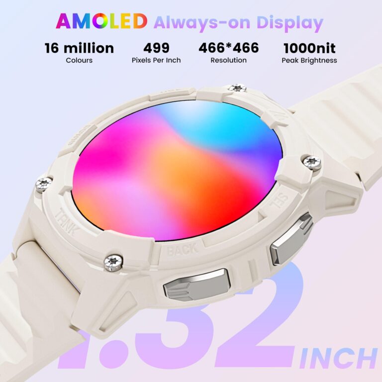 KOSPET Tank S2 Smart Watch for Women GPS, Pressure/Altitude/Compass, 5ATM Waterproof, 1.32" AMOLED Display Fitness Tracker(Answer/Make Call), AI Voice Assistant, 24H Sleep/Hear Rate Monitor - Image 8