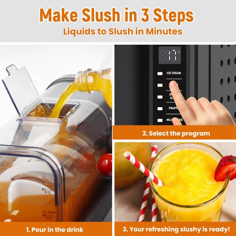 Slushie Machine - Professional Frozen Drink Maker No Ice Needed- 70 oz Slushy Machine for Home with LED Display - One-Touch Reservation & 6 Pre-set Programs for Frozen Margaritas, Frappés & Ice Cream - Image 5