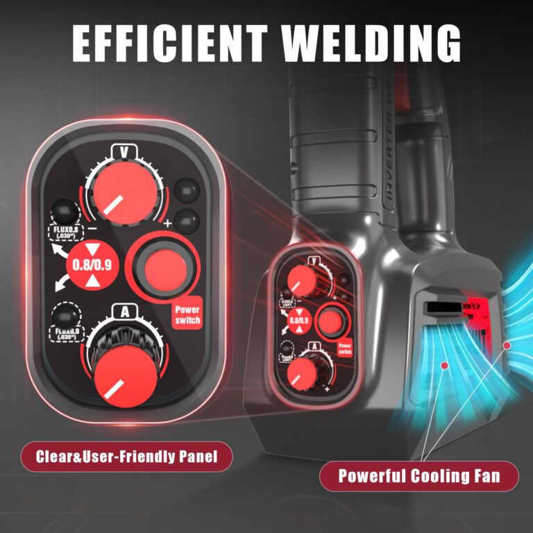 AWT 100A Handheld MIG Welder Machine,110V Flux Core MIG Welder Machine,Portable Gasless MIG Welding Machine,Hand Held Inverter Wire Feed Welder - Image 3