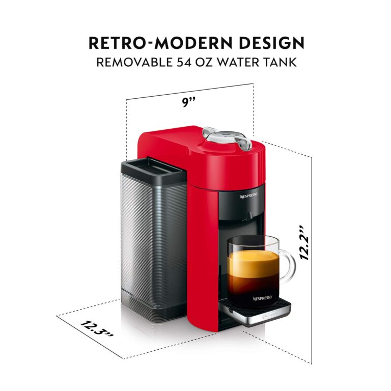 Nespresso Vertuo Coffee and Espresso Machine by De'Longhi with Milk Frother,1100 ml, Shiny Red - Image 2