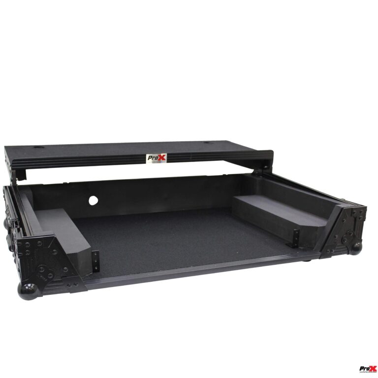 ProX Flight Case for Pioneer DDJ-1000 & DDJ-1000 SRT Digital Controller with Sliding Laptop Shelf & Wheels - Black on Black Design - XS-DDJ1000WLTBL - Image 5