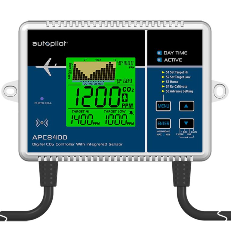 Autopilot Digital CO2 Controller with Integrated Sensor, CO2 Monitor with 5-Foot Power Cord for Greenhouse and Indoor Gardening - Image 2