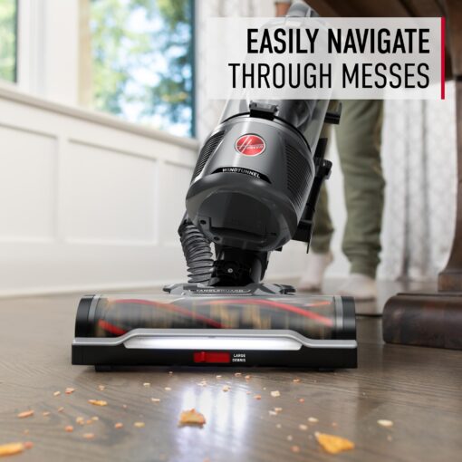 Hoover WindTunnel Tangle Guard Bagless Vacuum Cleaner, Corded Upright Vacuum, HEPA Media Filtration, Anti-Hair Wrap, Headlights, Swivel Steering, Corded Vacuum Cleaners for Home Use - Image 3