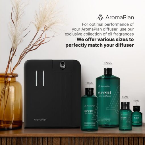AromaPlan 2025 Waterless HVAC Scent Diffuser Whole House & Commercial Diffuser, 2 Fragrances Included-Smart, Cold-Air Waterless Scent Air- App Control, Bluetooth, AC, 2000 Sq. Ft Coverage,Black - Image 4
