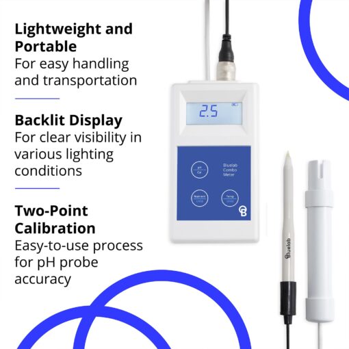 Bluelab METCOMPLUS Combo Meter Plus for pH, Temperature, and Conductivity in Water and Soil with Easy Calibration, Digital Nutrient (TDS/PPM) Testing Kit for Hydroponic System & Growing Indoor Plants - Image 3