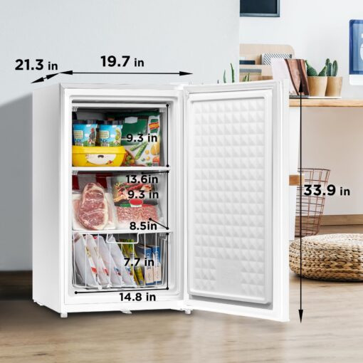 Midea WHS-109FW1 Upright Freezer, 3.0 Cubic Feet, White - Image 6