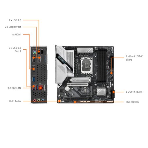 GIGABYTE Z890M Gaming X Ultra Core (Series 2) LGA 1851, mATX, DDR5, 3X M.2, PCIe 5.0, Front USB Type-C, 2.5GbE LAN, EZ-Latch - Image 2