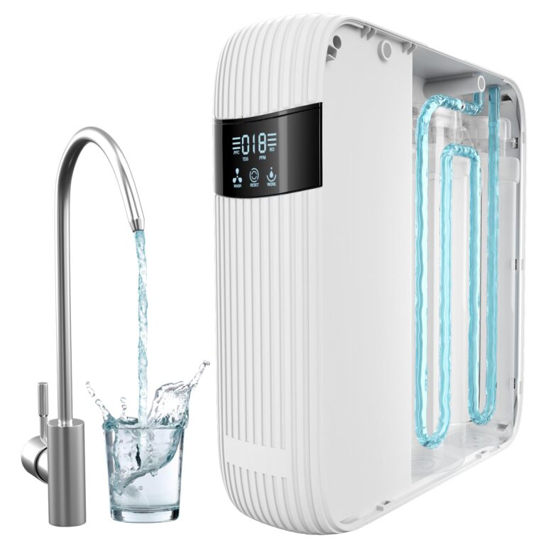 CripsTaste Tankless Reverse Osmosis System 800GPD High Flow Rate NSF 58&42 Certified & SGS Tested Under Sink Water Filtration System 2.5:1 Pure to Drain RO Water Filter System Under Sink (Alkaline)