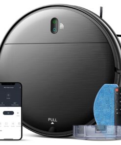Robot Vacuum and Mop Combo, 2 in 1 Mopping Robot Vacuum Cleaner with Schedule, Wi-Fi/Voice/App, Strong Suction, Ease of Use, Self-Charging Robotic Vacuum, Slim, Ideal for Hard Floor, Pet Hair, Carpet