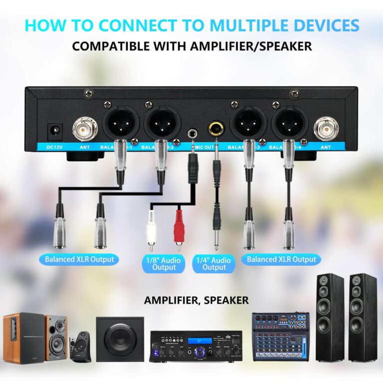 ZERFUN 4 Channel Rechargeable Wireless Microphone System, Pro UHF Metal Handheld Wireless Microphones Cordless Mics for Karaoke Singing Church with VOL Control, 4x50 Adjustable Frequency(G8) - Image 4