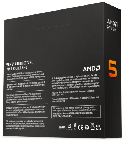 AMD Ryzen™ 5 9600X 6-Core, 12-Thread Unlocked Desktop Processor - Image 5
