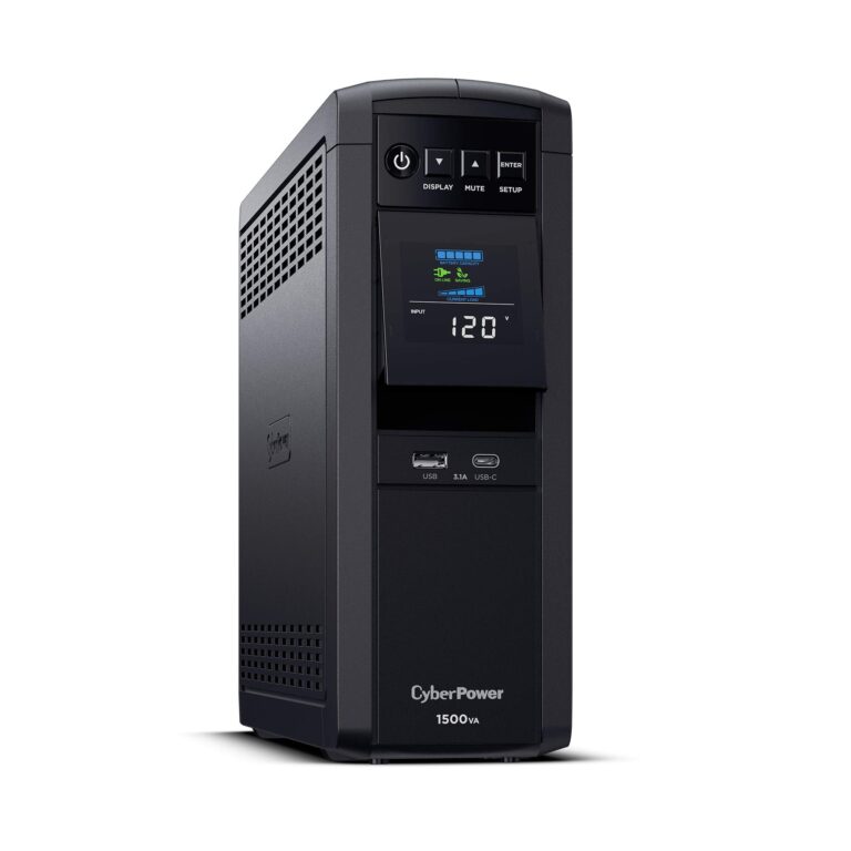 CyberPower CP1500PFCLCD PFC Sinewave UPS System, 1500VA/1000W, 12 Outlets, AVR, Mini Tower,Black - Image 9