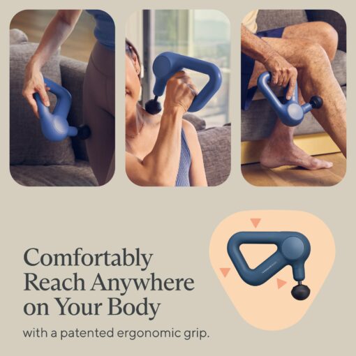 TheraGun Relief Handheld Percussion Massage Gun - Easy-to-Use, Comfortable & Light Personal Massager for Every Day Pain Relief Massage Therapy in Neck, Back, Leg, Shoulder and Body (Navy) - Image 5