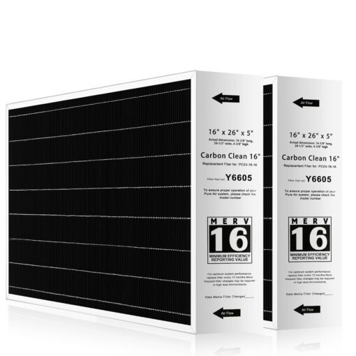 Askfish Y6605 16x26x5 MERV16 Replacement Filter - Y6605 Filter 2 Pack - Compatible with PureAir PCO3-16-16 Air Purifier Purification System (2 Pack) (2)
