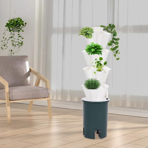 XURUIUS Hydroponics Growing System,Indoor Garden,4/10 Layers Growing Box Kit,Movable Vertical Plant Tower,for Gardening Lover (20) - Image 5
