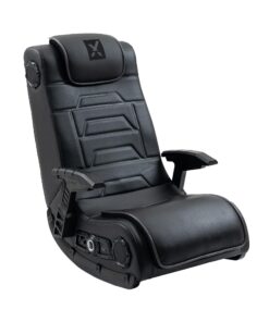 X Rocker Pro Series H3 XL Video Gaming Floor Chair with Armrests, Built-In Audio & Vibration via Wireless Bluetooth, Foldable, Vegan Leather, 300 lbs Max, Amazon Exclusive, Black