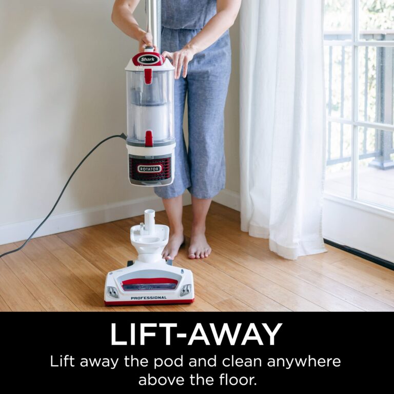 Shark NV501 Rotator Professional Lift-Away Upright Vacuum with HEPA Filter, Swivel Steering, LED Headlights, Wide Upholstery Tool, Dusting Brush & Crevice Tool, White/Red - Image 8