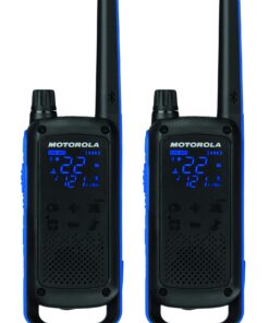 Motorola Talkabout T800 Two-Way Radios, 2 Pack, Black/Blue
