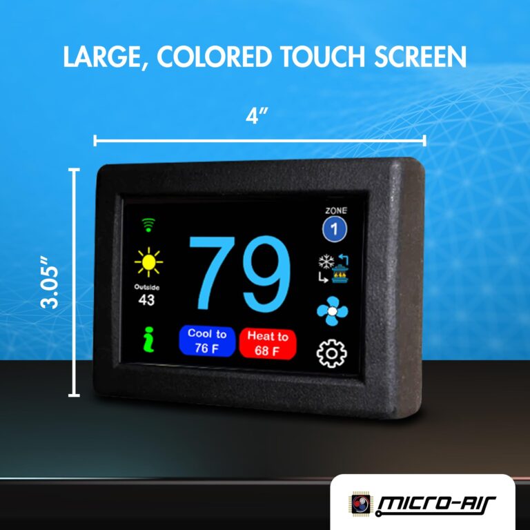 MICRO-AIR EasyTouch Digital WiFi or Bluetooth Thermostat, Programmable & Reliable Replacement RV Dometic Thermostat & Outdoor RV Camping, Heat & AC, Air Conditioner (351 Black) - Image 6