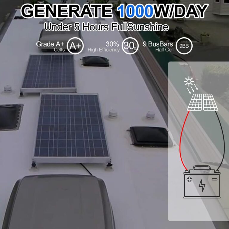SOLPERK Solar Panel 2PCS Solar Panels 100 Watt 12 Volt, 200W Soalr Panel High Efficiency Monocrystalline PV Module Power Charger Solar Panel for Boat Car RV Motorcycle Marine - Image 4