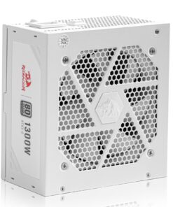 Redragon PSU018 80+ Platinum 1300 Watt ATX 3.0 & PCIe 5.0 Fully Modular Gaming Power Supply, 80 Plus Certified, 100% Japanese Capacitors & Low Noise Smart-ECO Fan, Fully Modular w/12VHPWR Cable