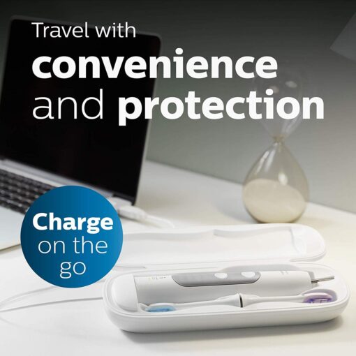 Philips Sonicare ProtectiveClean 6500 Rechargeable Electric Toothbrush, with Pressure Sensor, 3 Cleaning Modes, SmarTimer and QuadPacer, 14-Day Battery Life, Charging Travel Case, Black, HX6462/08 - Image 10