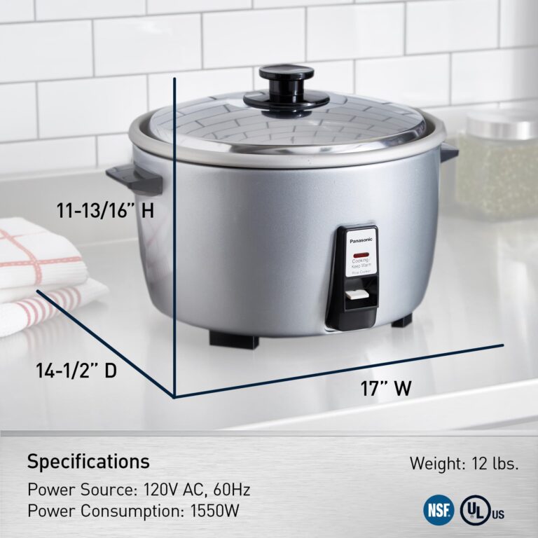 Panasonic Commercial Rice Cooker, Large Capacity 46-Cup (Cooked), 23-Cup (Uncooked) with One-Touch Operation and 8-Hour Keep Warm - SR-42HZP - Silver - Image 2